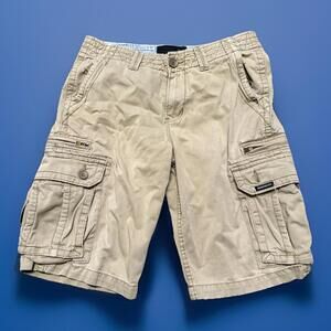 QUIKSILVER Men’s Size 28 Cargo Shorts‎ Khaki 100% Cotton 32x12